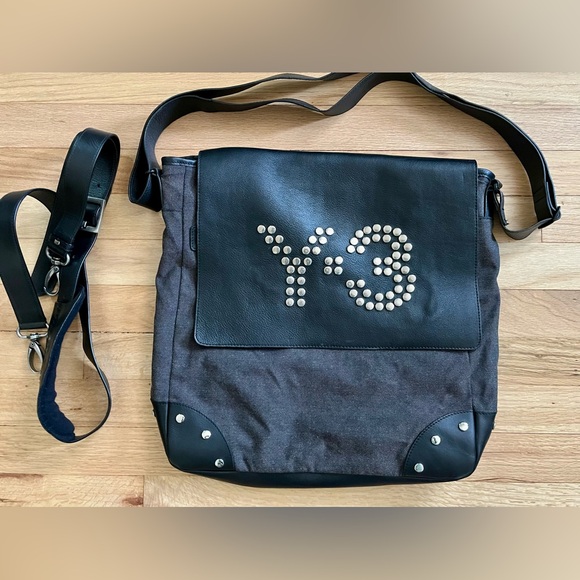 Y-3 Other - Y-3 Black Leather Messenger Bag - Excellent Condition adidas Yohji Yamamoto